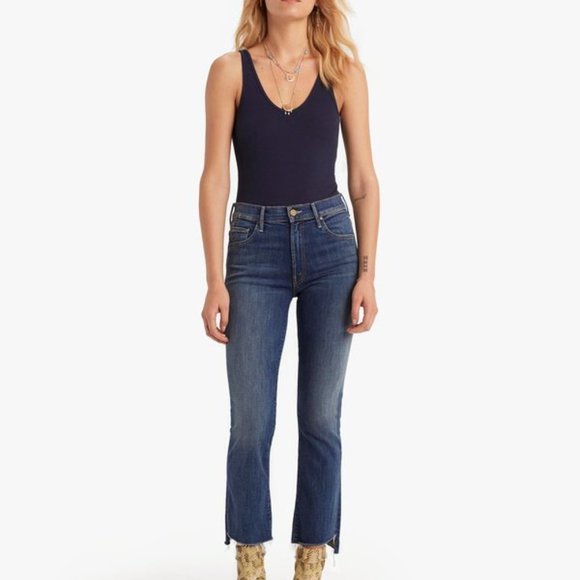 MOTHER DENIM | Insider Crop Step Fray Jeans - Picture 1 of 9